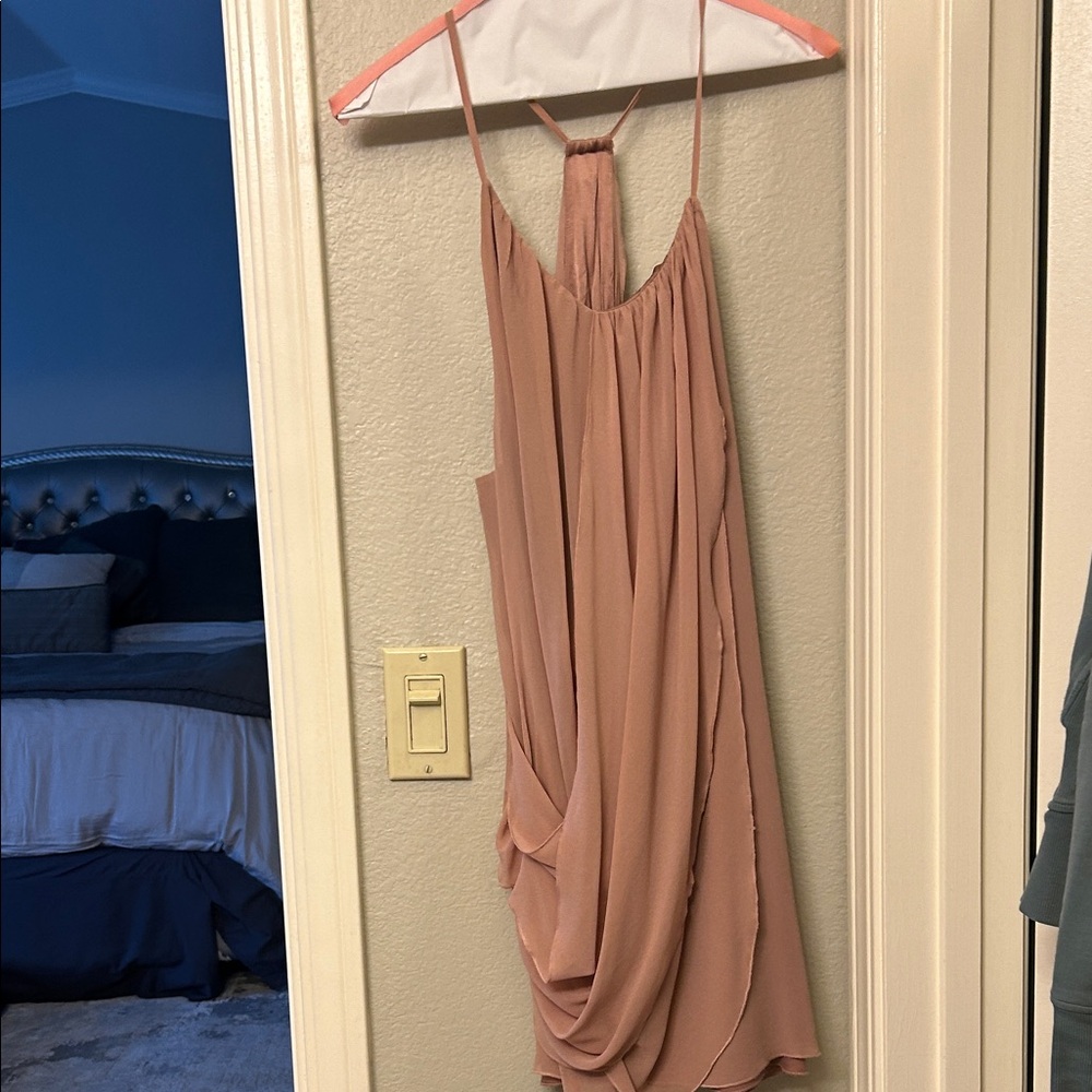 Alice + Olivia Blush Mini Dress